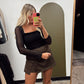 Kori Sheer Sleeve Top (Black)