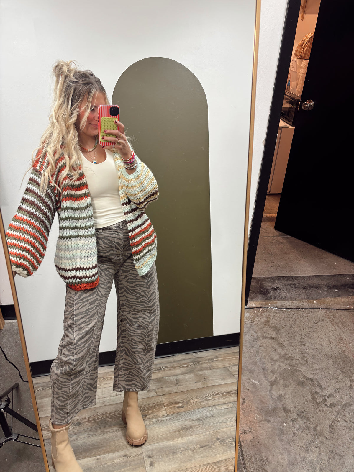 Colorful Stripes Cardigan Sweater