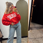 Sydney Game Day Off Shoulder Sweat Top