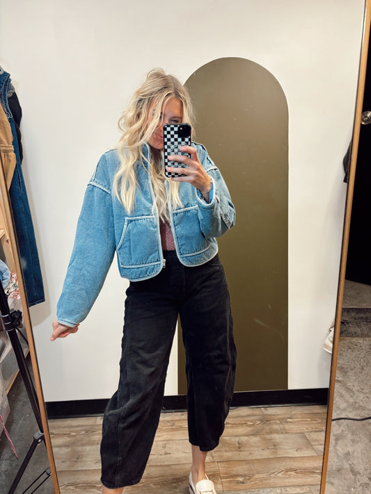 Laurel Denim Puff Jacket