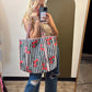 Cherry Tree Quilt Tote (Black Stripe)