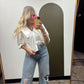 Raelyn Collared Top (White)