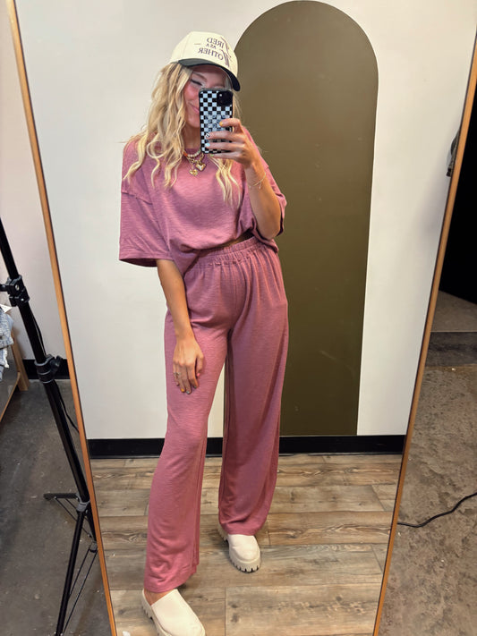 Layla Loose Fit Set (Berry)
