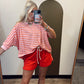 Coral Cutie Stripe Top