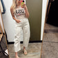 Pinstripe Barrel Pant
