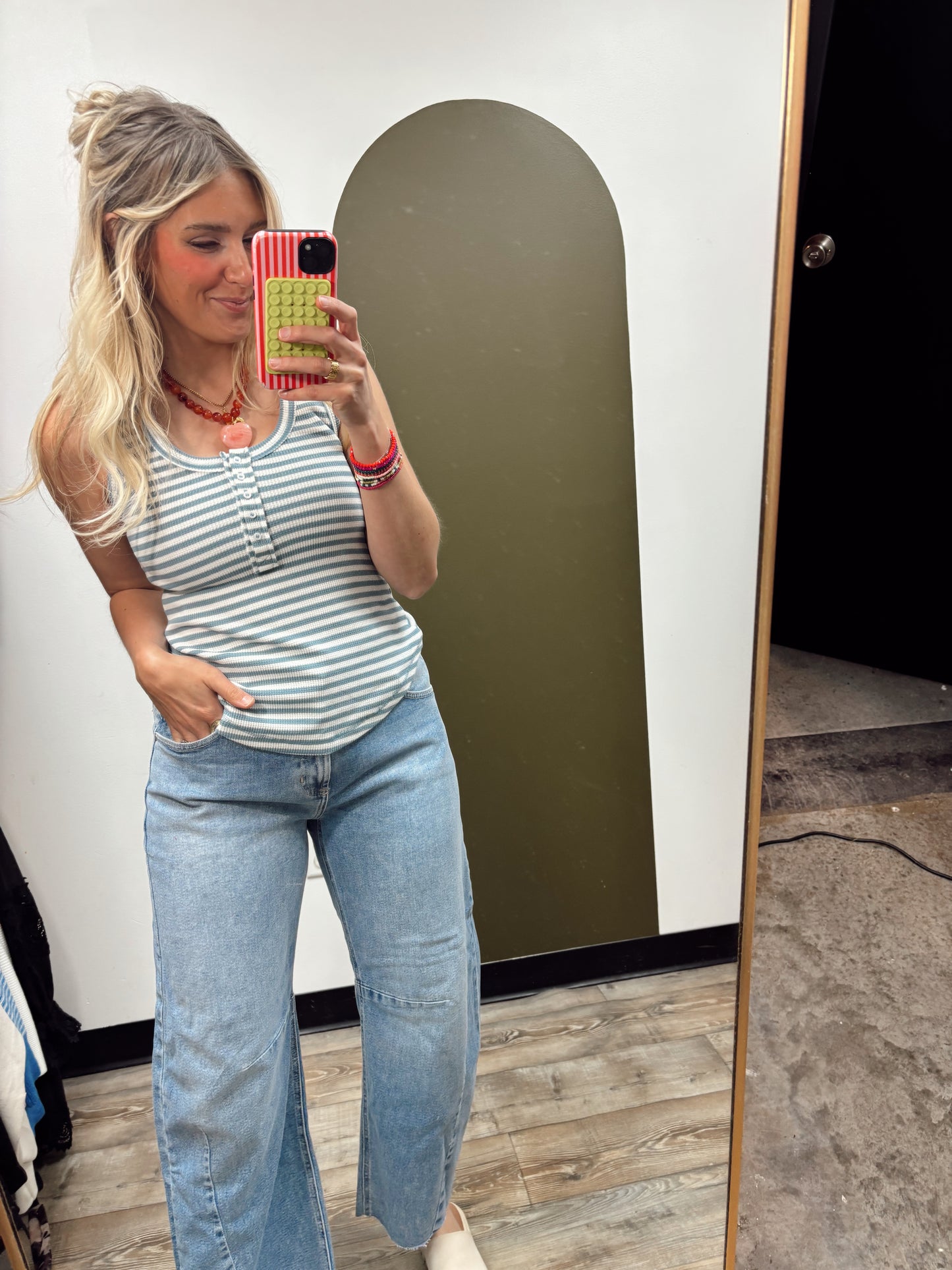 Krista Stripe Tank (Blue)