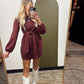 Sadie Front Tie Dress (Merlot)