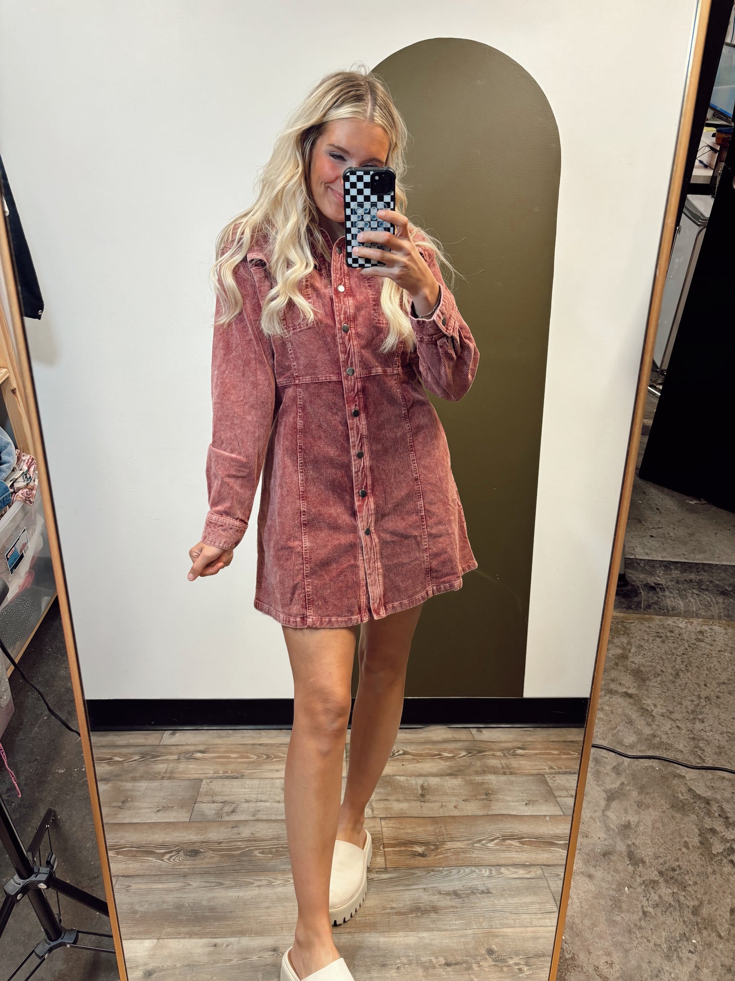 November Rain Corduroy Dress
