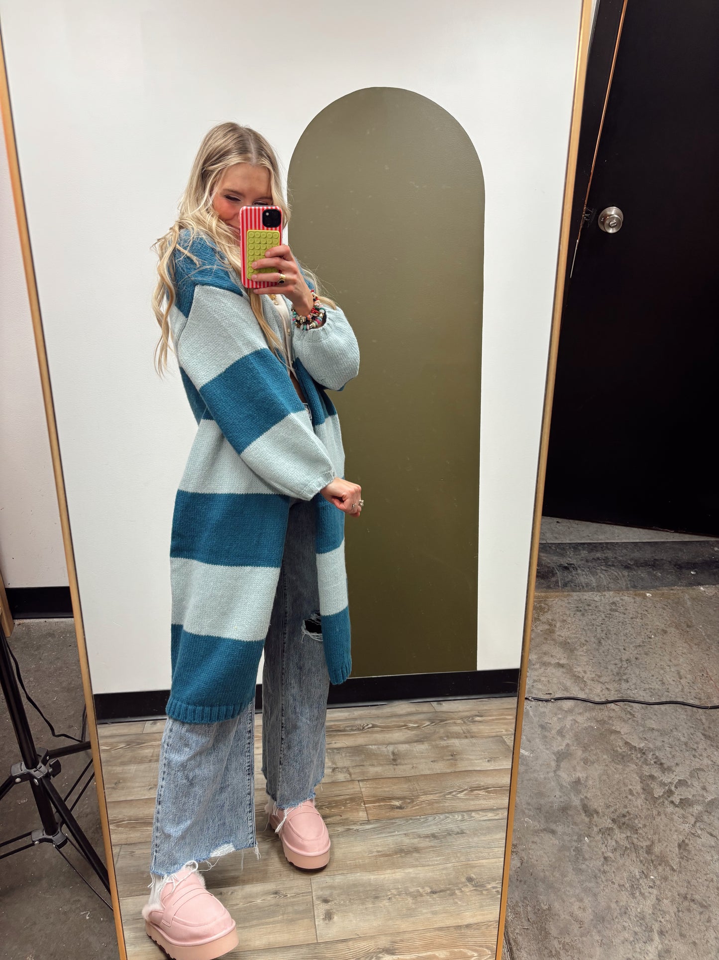 Seashore Long Stripe Cardigan