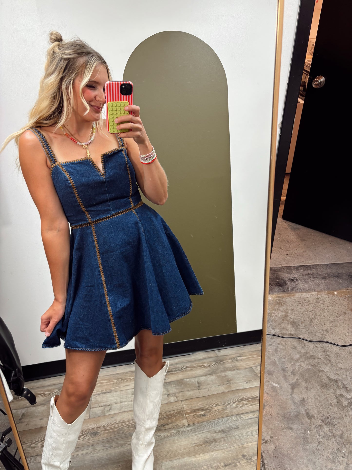 Raquel Detail Denim Dress
