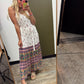 Swept Away Border Print Maxi Dress