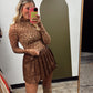 Fawn Sheer Print Top