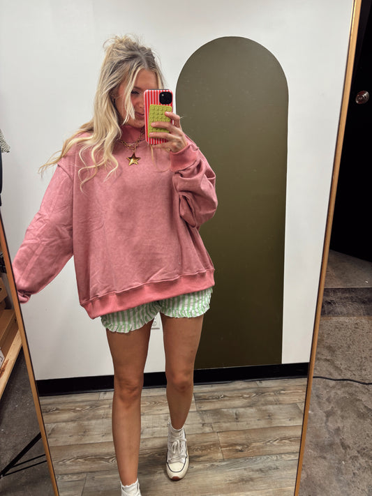 Petal Pink Mock Neck Top