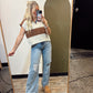 Diana S/S Stripe Sweater (Walnut)