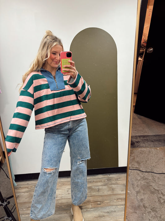 Willa Combo Zipper Top