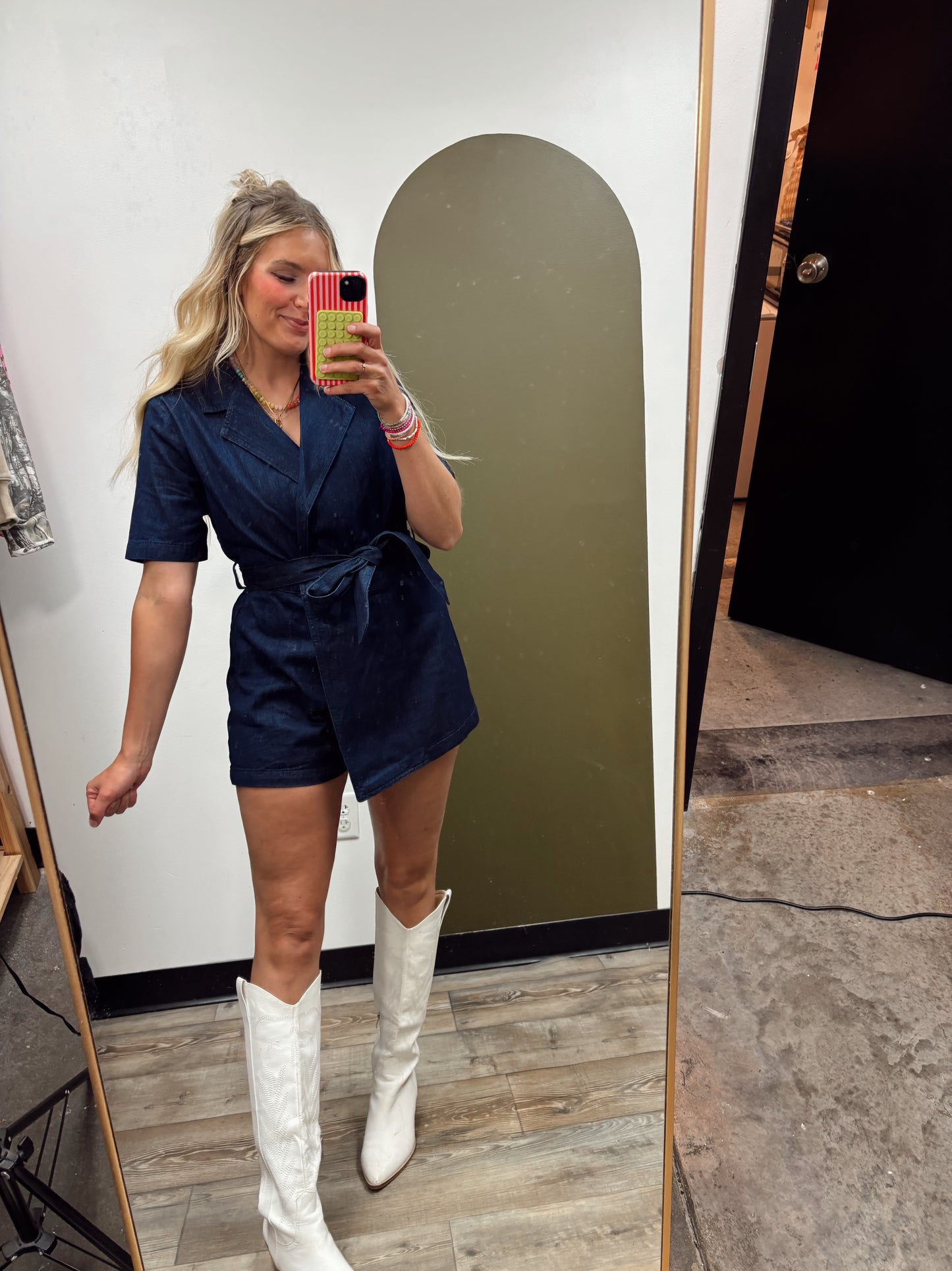 Skyla Denim Romper