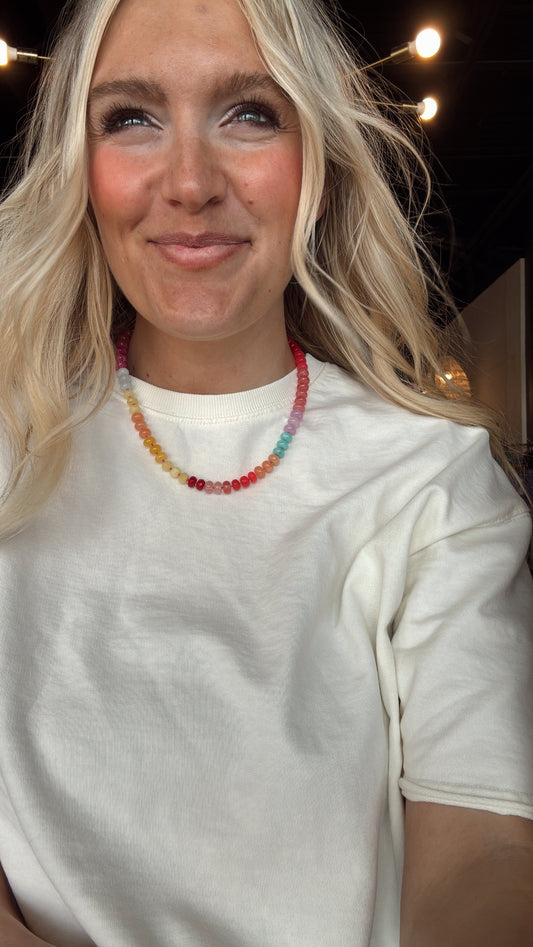 Rainbow Gem Necklace (Starburst)