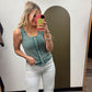 Minny Lace Trim Tank (Sage)