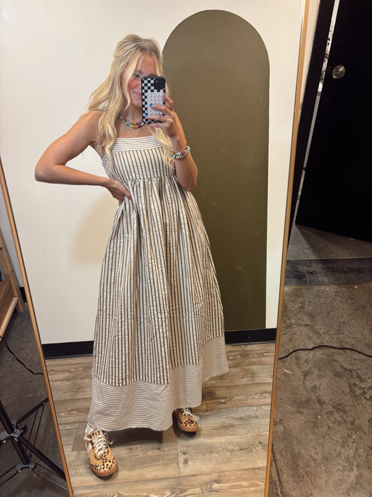 Lola Stripe Maxi (Brown)