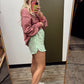 Sorority Girl Stripe Short (Green)