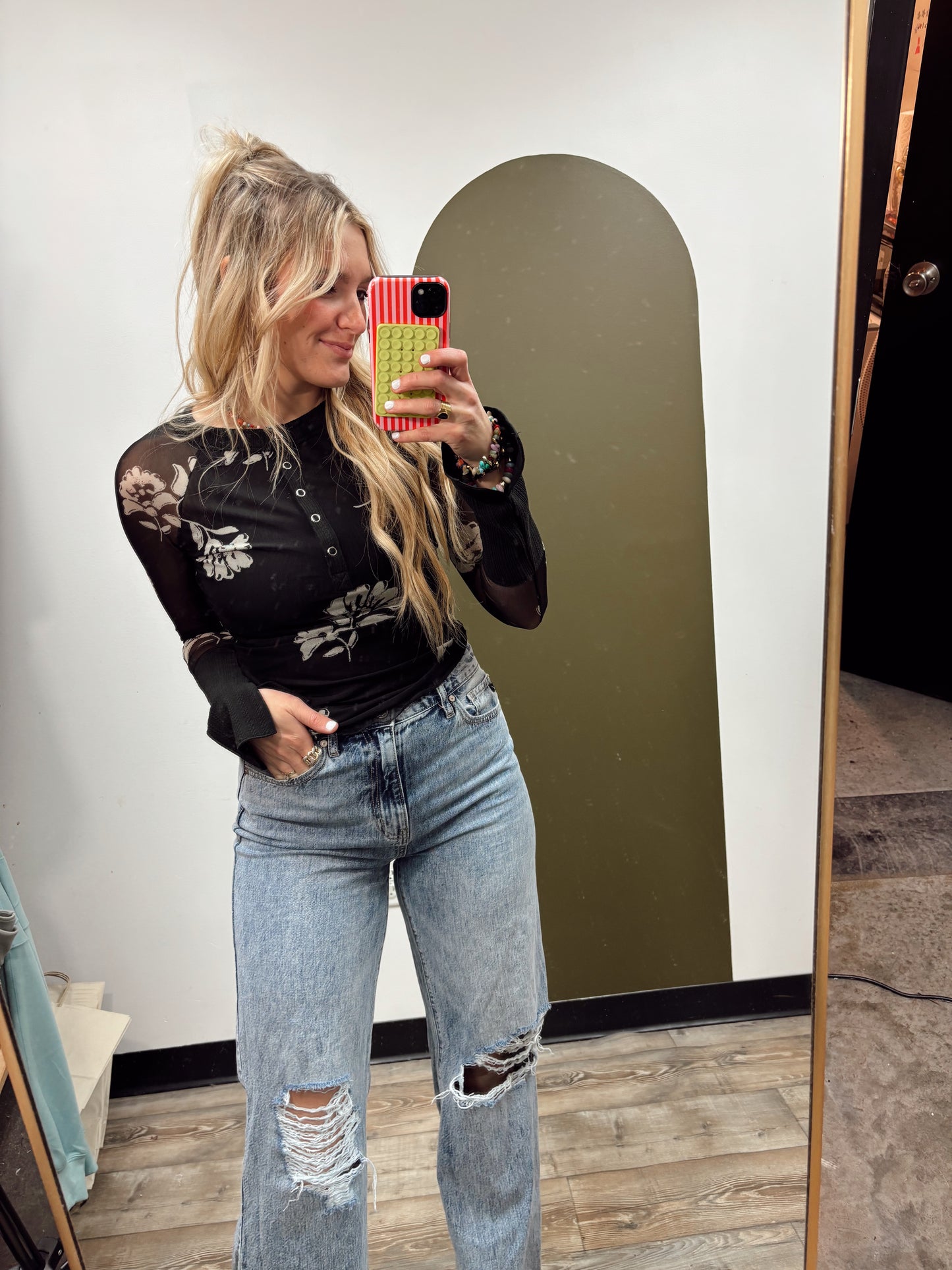 Annelle Henley Burnout Top