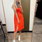 Summer Vixen Tie Dress (Red)