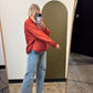 Packable Puffer Jacket (Brick)