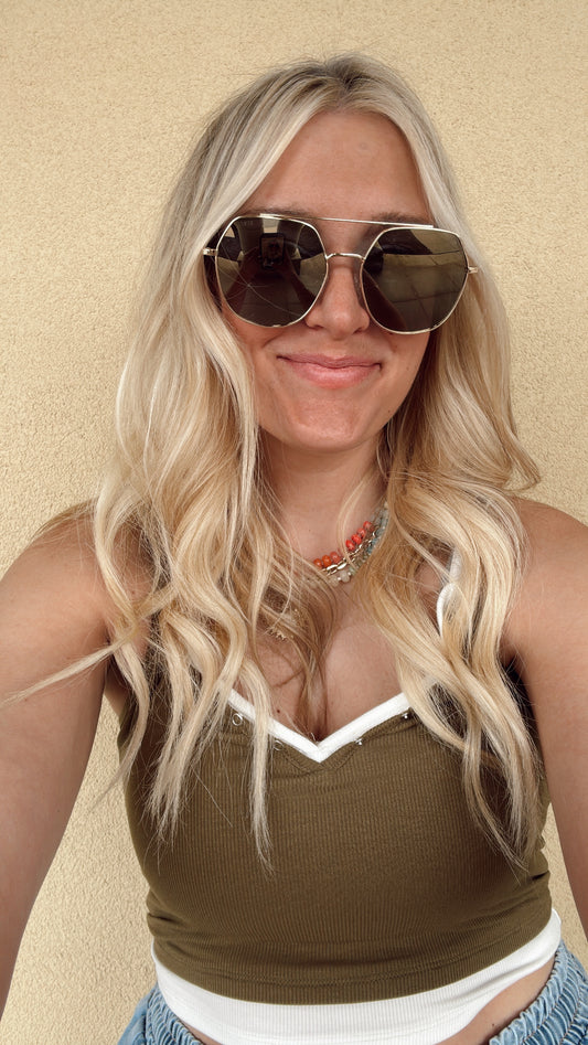 Palm Geometric Sunglasses