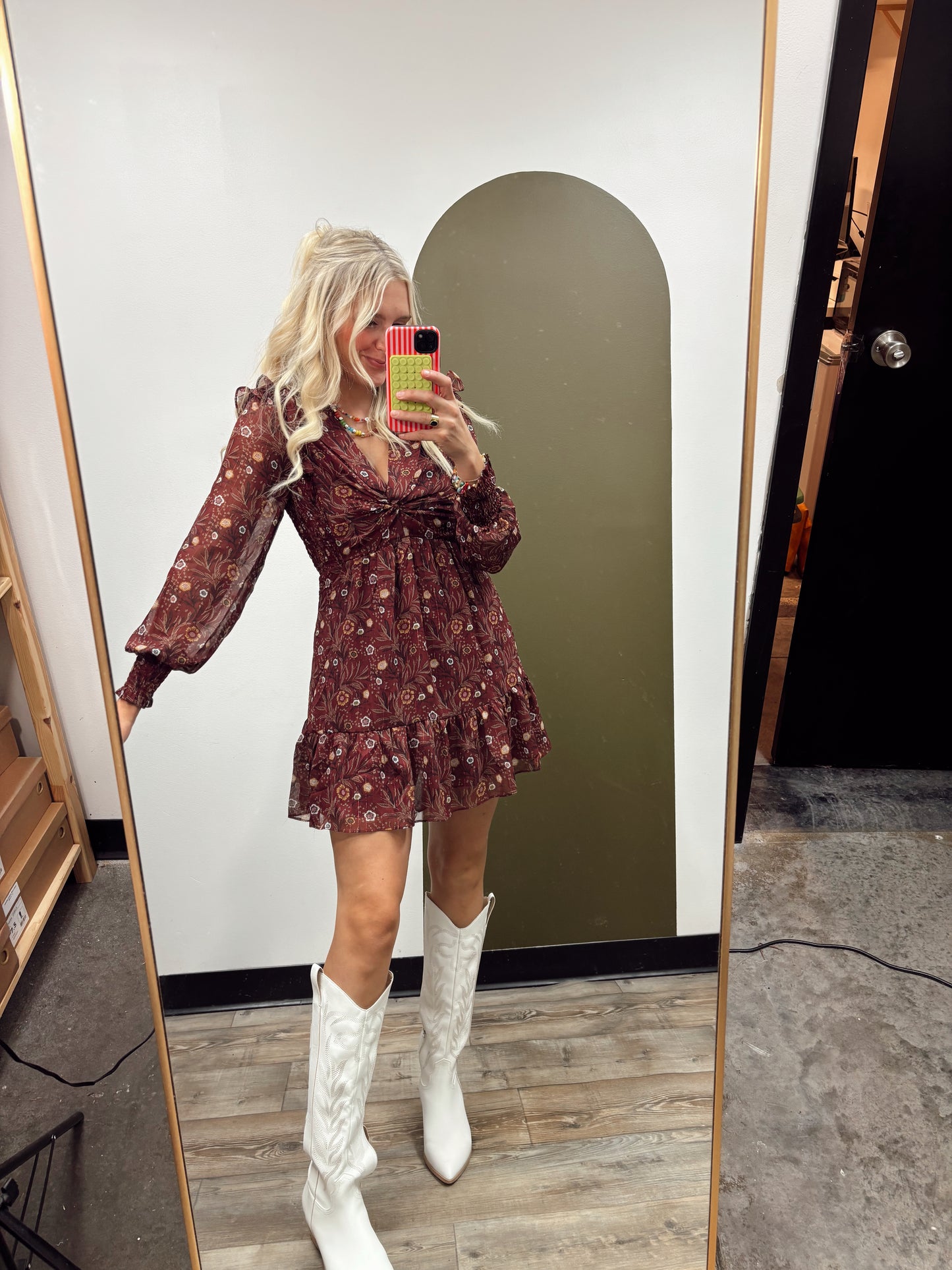 Makenzie Mini Dress (Brick)