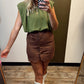 Emma Balloon Top (Olive)