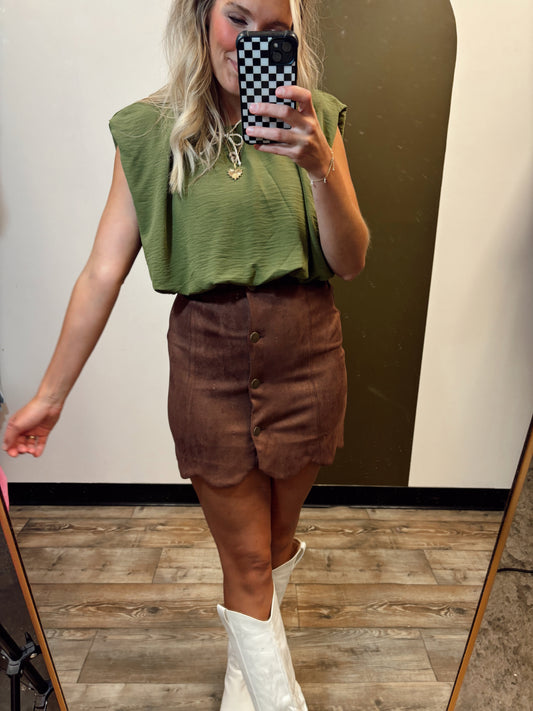 Emma Balloon Top (Olive)