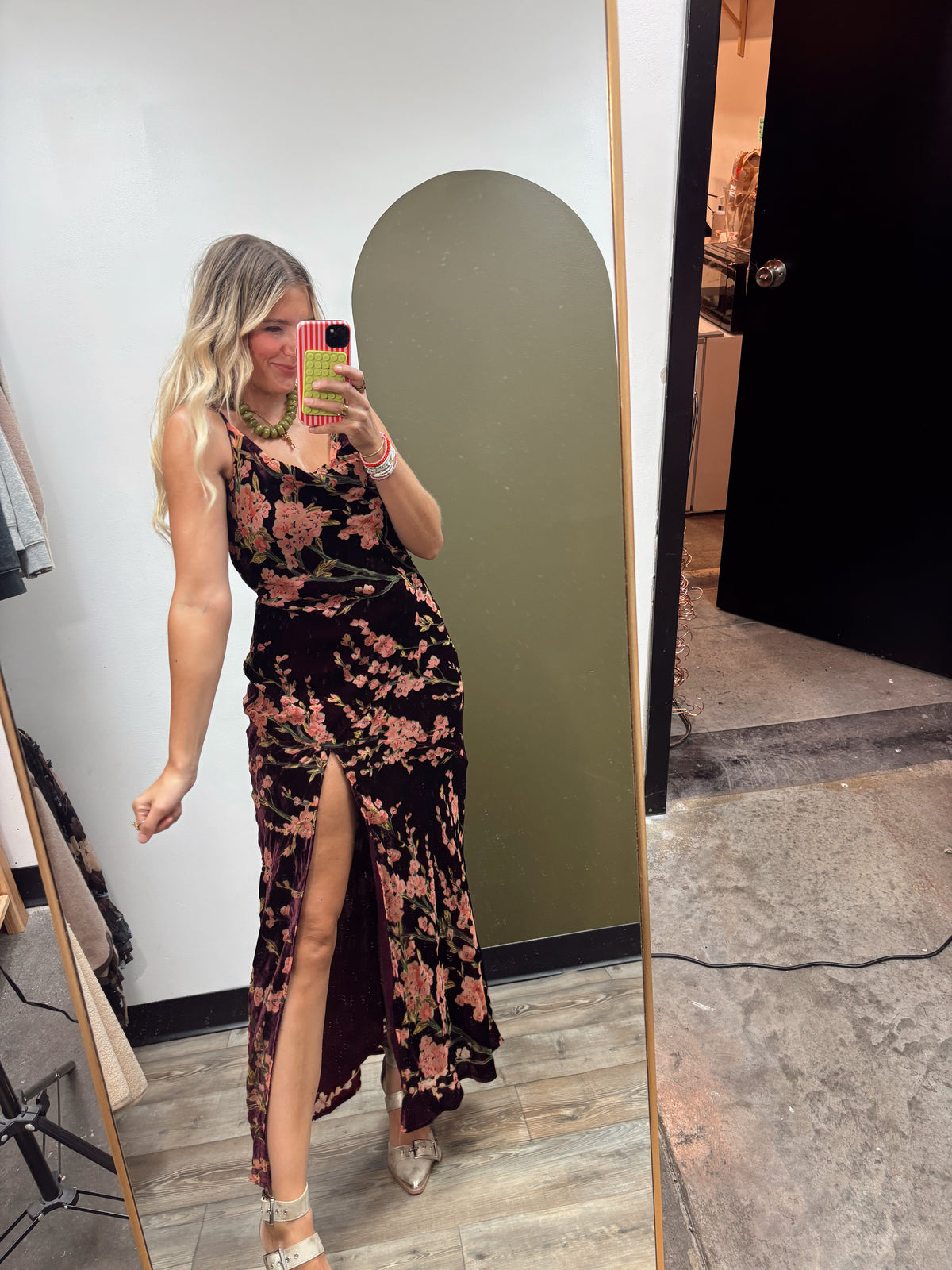 Susanna Velvet Floral Maxi Dress