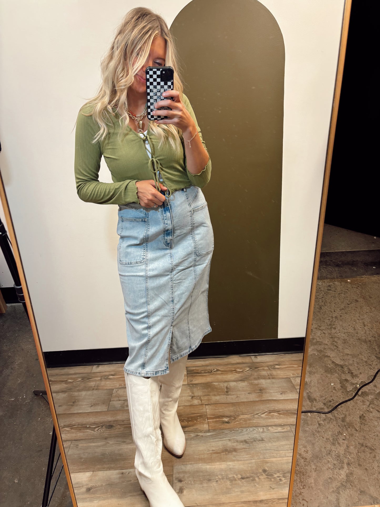 Deandra Denim Maxi Skirt
