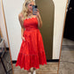 Darla Detail Midi Dress (Red)