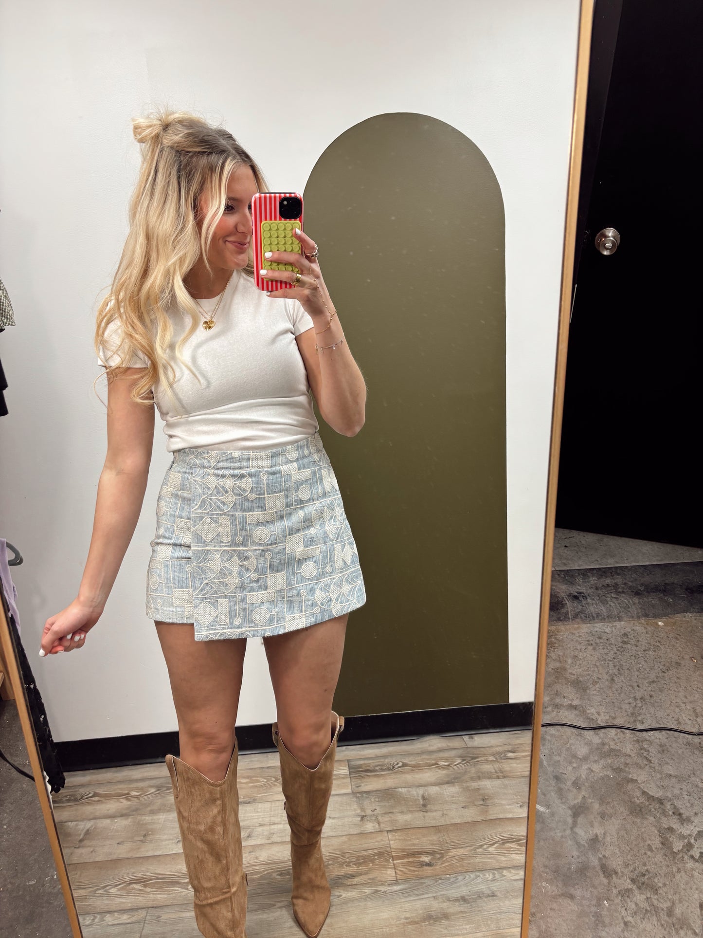 Anastasia Emb Skort (Blue)