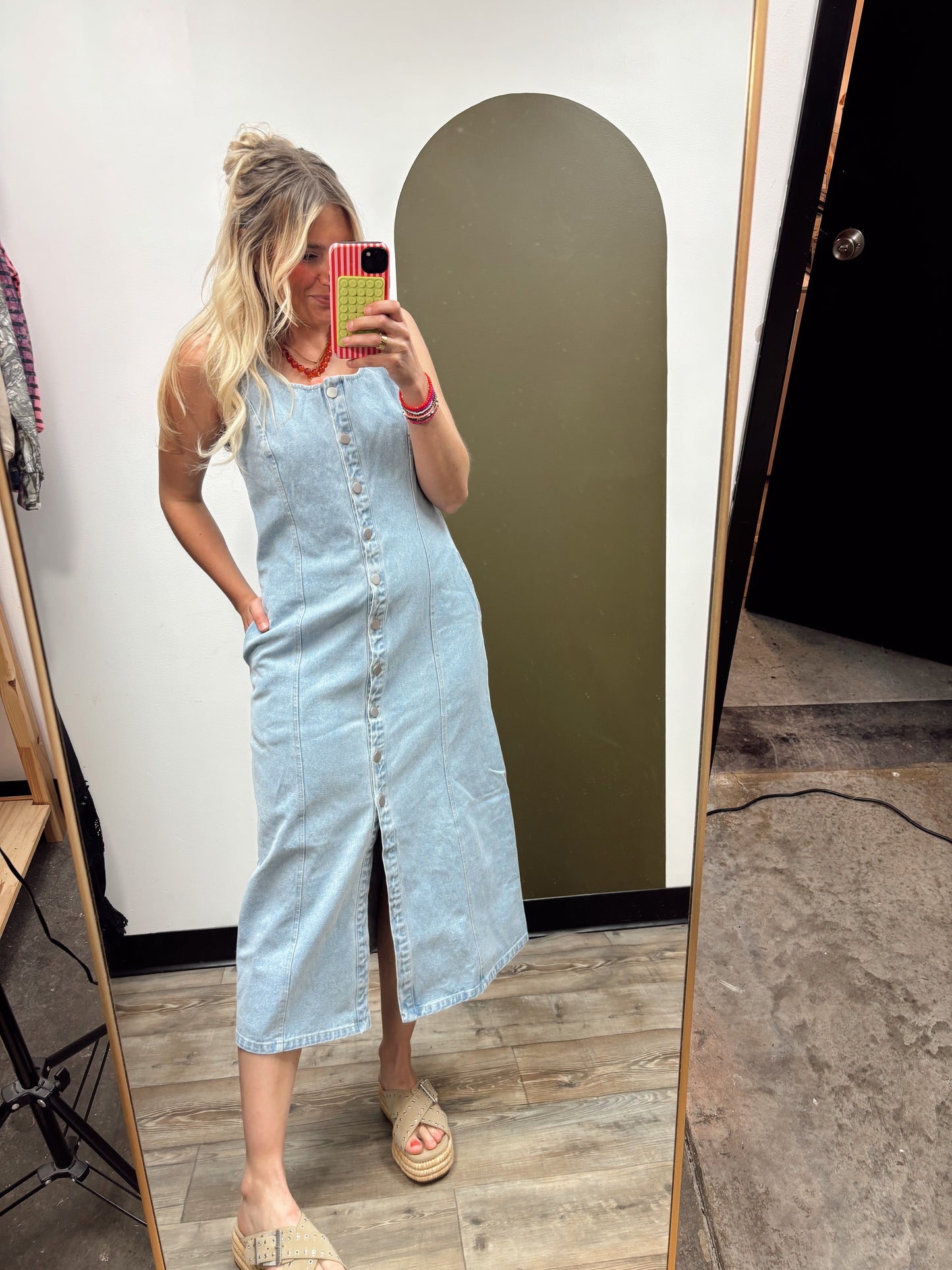 Julia Denim Maxi Dress