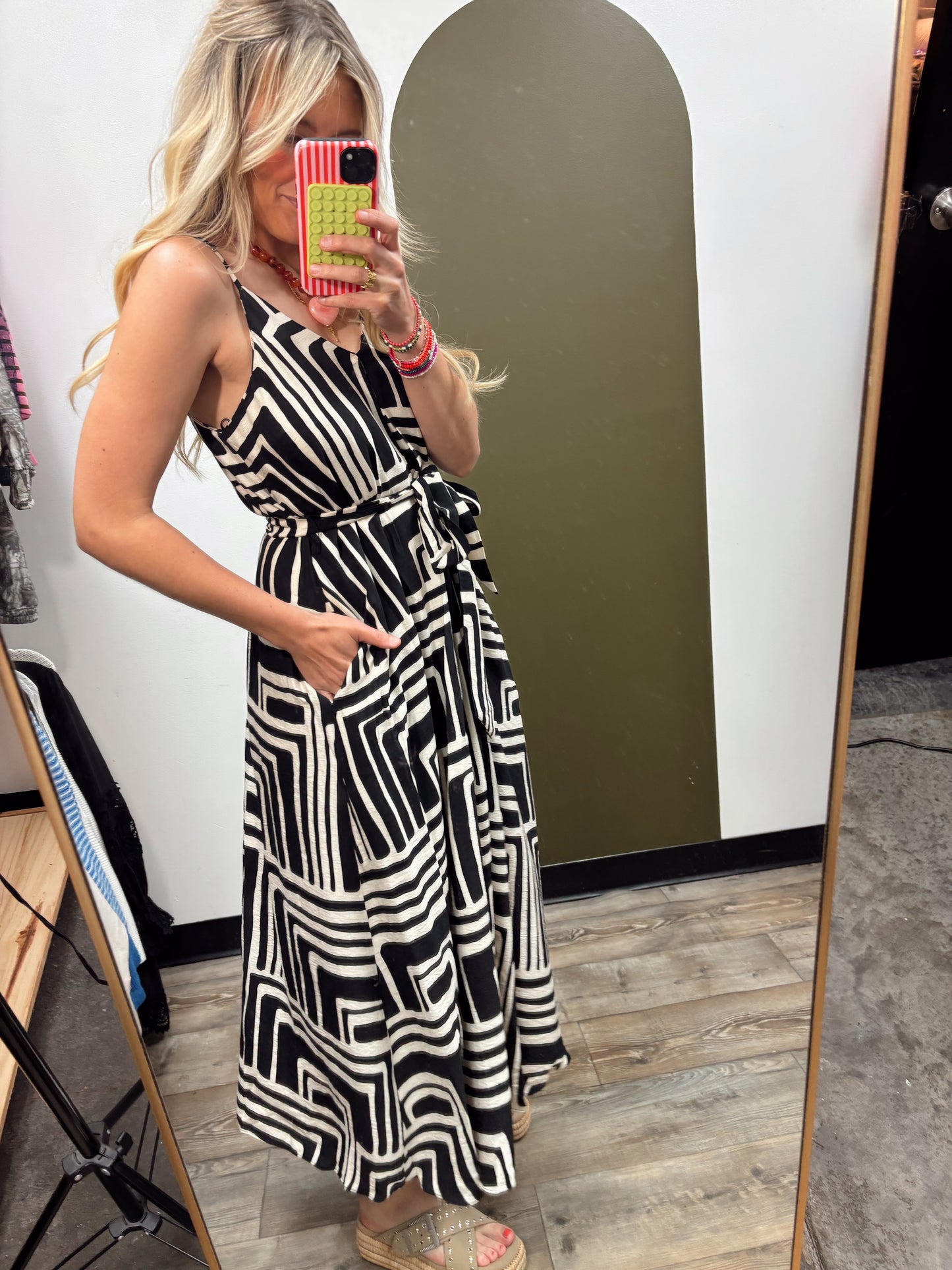 Mykonos Print Maxi Dress