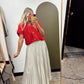 Daisy Button Sweater (Red)