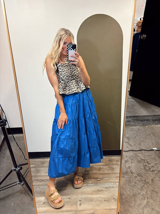 Royal Flush Midi Skirt