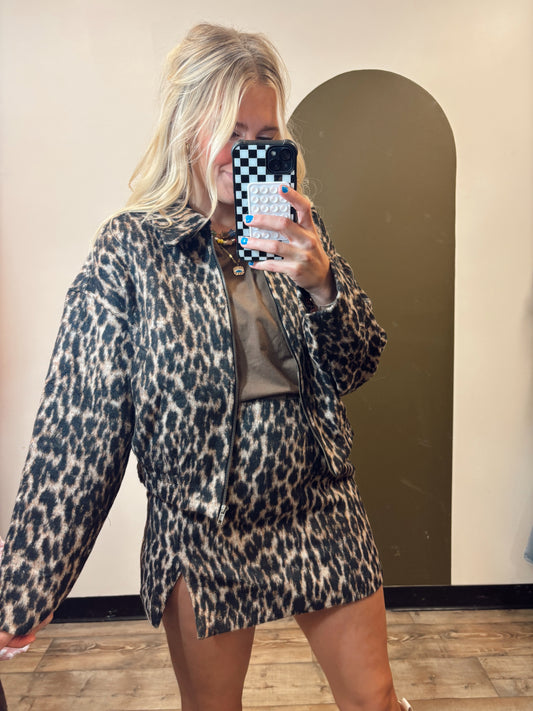 Vivian Leopard Print Jacket