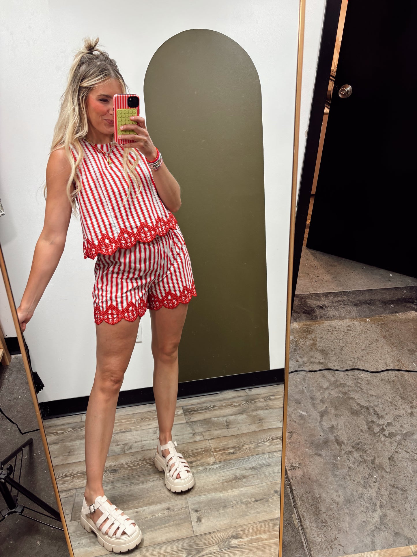American Nights Stripe Short Set