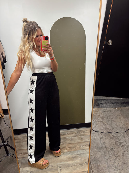 Star Striped Sweatpant (Black)
