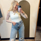 Sheer Bow Top (White)