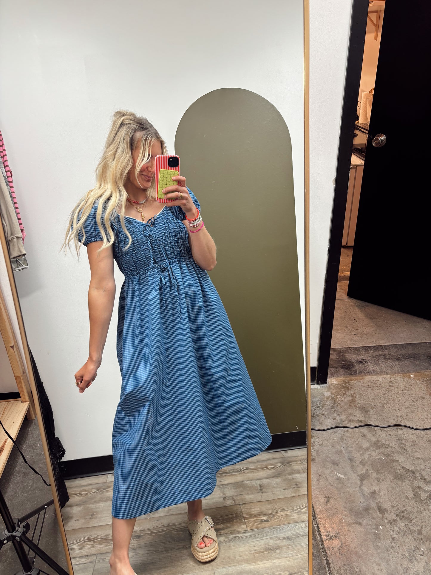 Park Picnic Gingham Maxi (Blue)