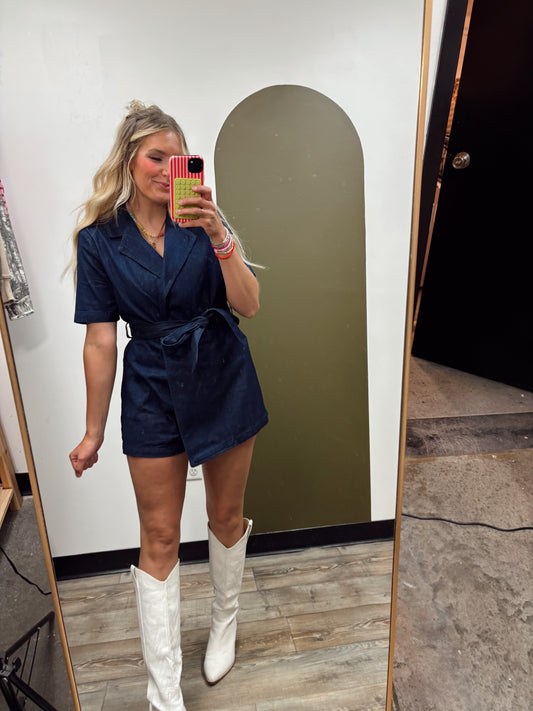 Skyla Denim Romper