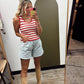 Lyla Stripe Tank (Red)