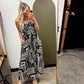 Mykonos Print Maxi Dress