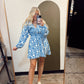 Santorini Print Dress