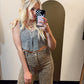 Cassandra Knit Vest (B&W)