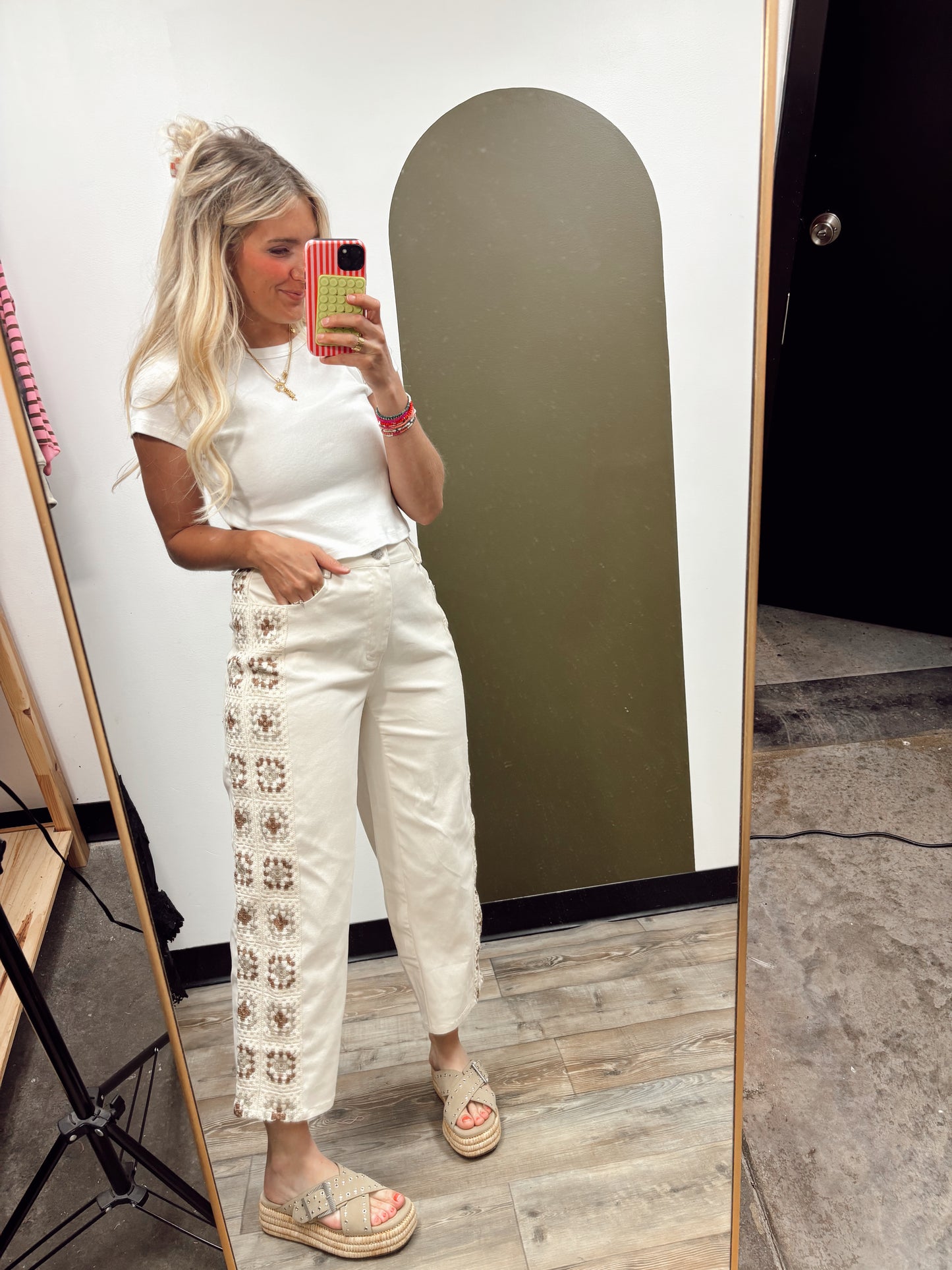Kiki Crochet Pant (Cream)